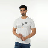 Eminent Men's Round Neck Half Sleeves Printed T-Shirt - Oatmeal, Men's T-Shirts & Polos, Eminent, Chase Value