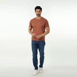 Eminent Men's Round Neck Half Sleeves T-Shirt - Sequoia, Men's T-Shirts & Polos, Eminent, Chase Value