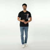 Eminent Men's Round Neck Half Sleeves Printed T-Shirt - Black, Men's T-Shirts & Polos, Eminent, Chase Value
