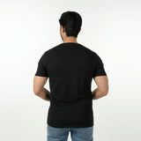 Eminent Men's Round Neck Half Sleeves Printed T-Shirt - Black, Men's T-Shirts & Polos, Eminent, Chase Value