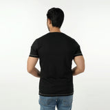 Eminent Men's Round Neck Half Sleeves Printed T-Shirt - Black, Men's T-Shirts & Polos, Eminent, Chase Value