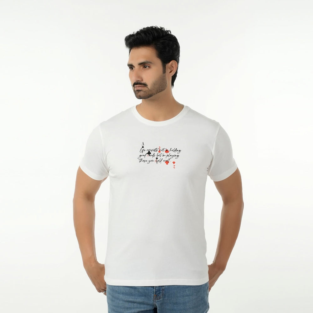 Eminent Men's Round Neck Half Sleeves T-Shirt - White, Men's T-Shirts & Polos, Eminent, Chase Value