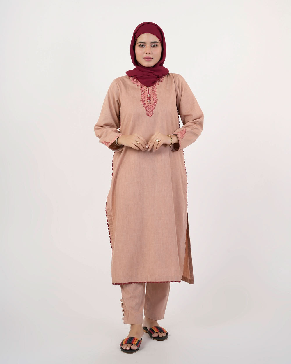 Eminent Women's Embroidered 02 Pcs Suit - Mustard, Women Shalwar Suits, Eminent, Chase Value