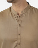 Men's Slim Fit Kurta Shalwar - Dark Brown, Men's Shalwar Kameez, Chase Value, Chase Value