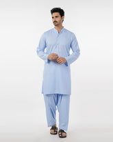 Men's Slim Fit Kurta Shalwar Suit - Sky Blue, Men's Shalwar Kameez, Chase Value, Chase Value