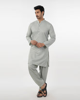 Men's Slim Fit Kurta Shalwar Suit - Light Green, Men's Shalwar Kameez, Chase Value, Chase Value
