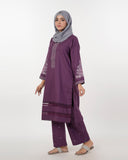 Eminent Women's Embroidered 02 Pcs Shalwar Suits - Purple, Women Shalwar Suits, Eminent, Chase Value