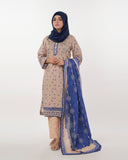 Eminent Women's Embroidered 03 Pcs Suit - Royal Blue, Women Shalwar Suits, Eminent, Chase Value