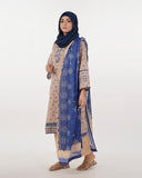 Eminent Women's Embroidered 03 Pcs Suit - Royal Blue, Women Shalwar Suits, Eminent, Chase Value