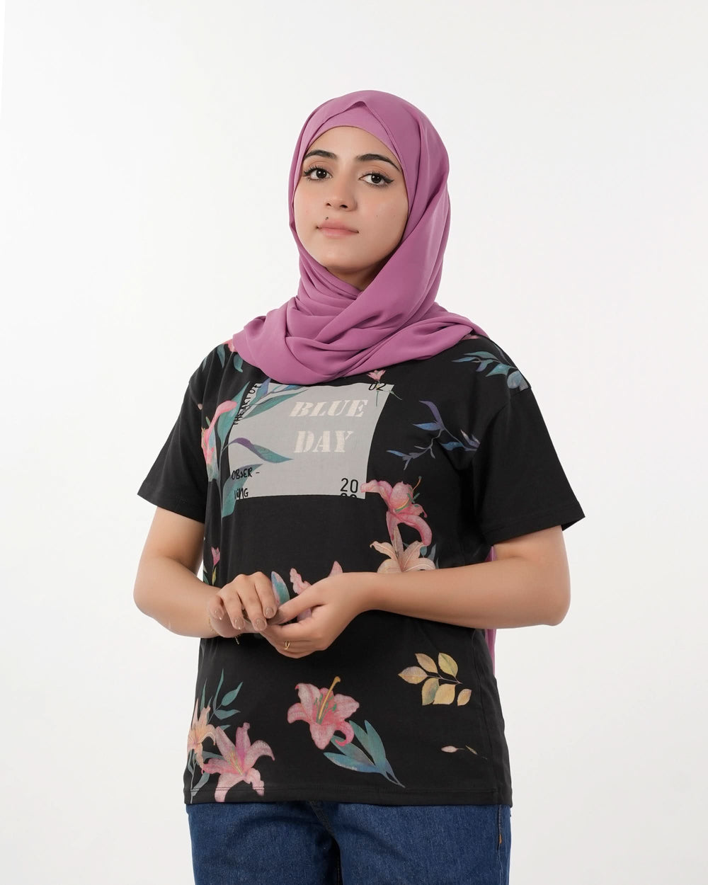 Eminent Women's Half Sleeves Printed T-Shirt - Black, Women T-Shirts & Tops, Eminent, Chase Value