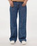 Eminent Women's Wider Leg Denim Pant - Mid Blue, Women Pants & Tights, Eminent, Chase Value