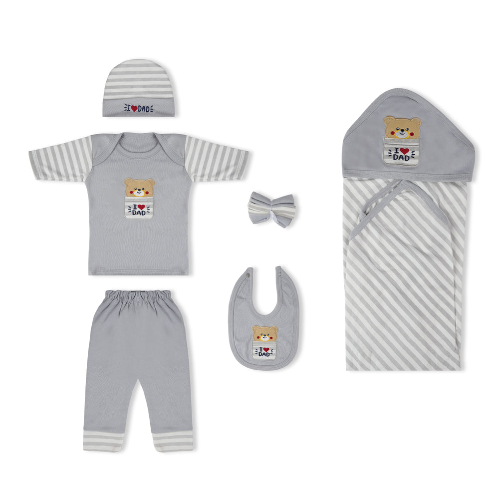 Newborn 9Pcs Hanger Set I Love Dad, Newborn Gift Set, Chase Value, Chase Value