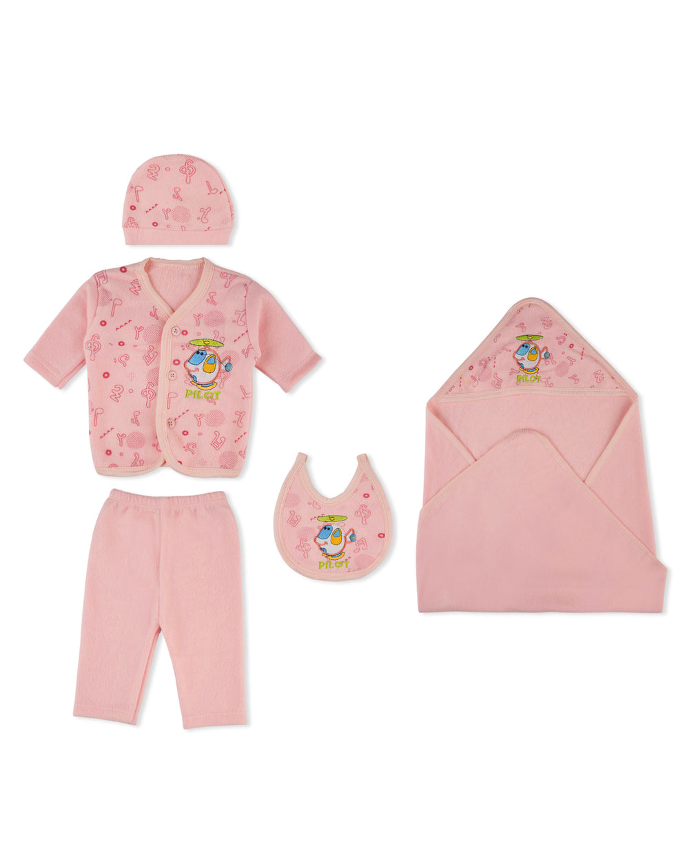 Valuables Newborn 5-Piece Wrapping Sheet Set, Newborn Gift Set, Chase Value, Chase Value