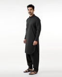 Eminent Men's Trim Fit Shalwar Suit Plain - Black, Men's Shalwar Kameez, Eminent, Chase Value