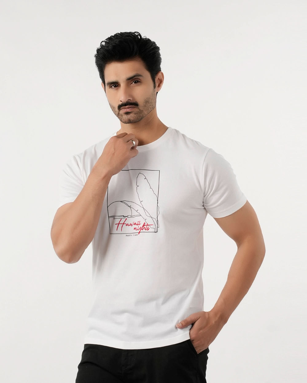 Eminent Men's Round Neck Half Sleeves T-Shirt - White, Men's T-Shirts & Polos, Eminent, Chase Value