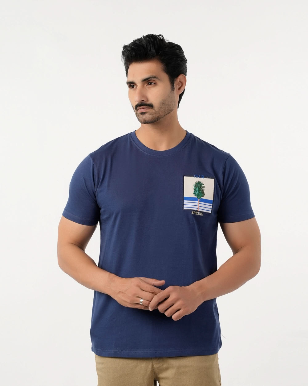 Eminent Men's Round Neck Half Sleeves Printed T-Shirt - Navy Blue, Men's T-Shirts & Polos, Eminent, Chase Value