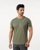 Eminent Men's Round Neck Half Sleeves Printed T-Shirt - Olive Green, Men's T-Shirts & Polos, Eminent, Chase Value