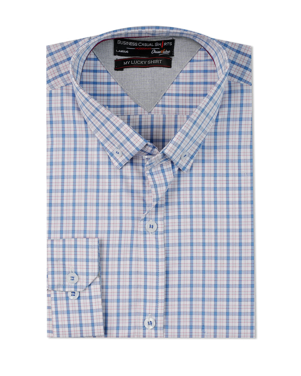 Valuable Men's Business Casual Check Shirt, Men's Shirts, Chase Value, Chase Value