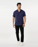 Eminent Men's Casual Half Sleeves Strip Shirt - Blue, Men's Shirts, Eminent, Chase Value
