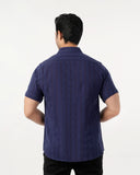 Eminent Men's Casual Half Sleeves Strip Shirt - Blue, Men's Shirts, Eminent, Chase Value