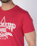 Men's Half Sleeves Round Neck Printed T-Shirt - Red, Men's T-Shirts & Polos, Chase Value, Chase Value