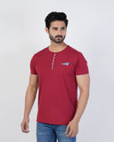 Men's Half Sleeves T-Shirt - Maroon, Men's T-Shirts & Polos, Chase Value, Chase Value