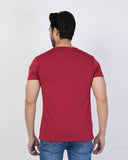 Men's Half Sleeves T-Shirt - Maroon, Men's T-Shirts & Polos, Chase Value, Chase Value