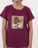 Eminent Women's Half Sleeves T-Shirt - Maroon, Women T-Shirts & Tops, Eminent, Chase Value