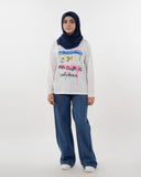 Women's Full Sleeves Printed T-Shirt - White, Women T-Shirts & Tops, Chase Value, Chase Value