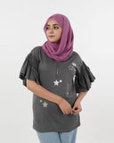 Eminent Women's Half Sleeves Printed T-Shirt - Steel Grey, Women T-Shirts & Tops, Eminent, Chase Value