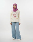 Women's Full Sleeves Printed T-Shirt - Cream, Women T-Shirts & Tops, Chase Value, Chase Value