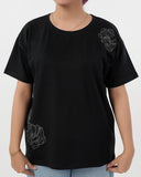 Eminent Women's Half Sleeves T-Shirt - Black, Women T-Shirts & Tops, Eminent, Chase Value