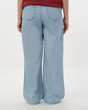 Women's Flared Denim With Belt - Ice Blue, Women Pants & Tights, Chase Value, Chase Value