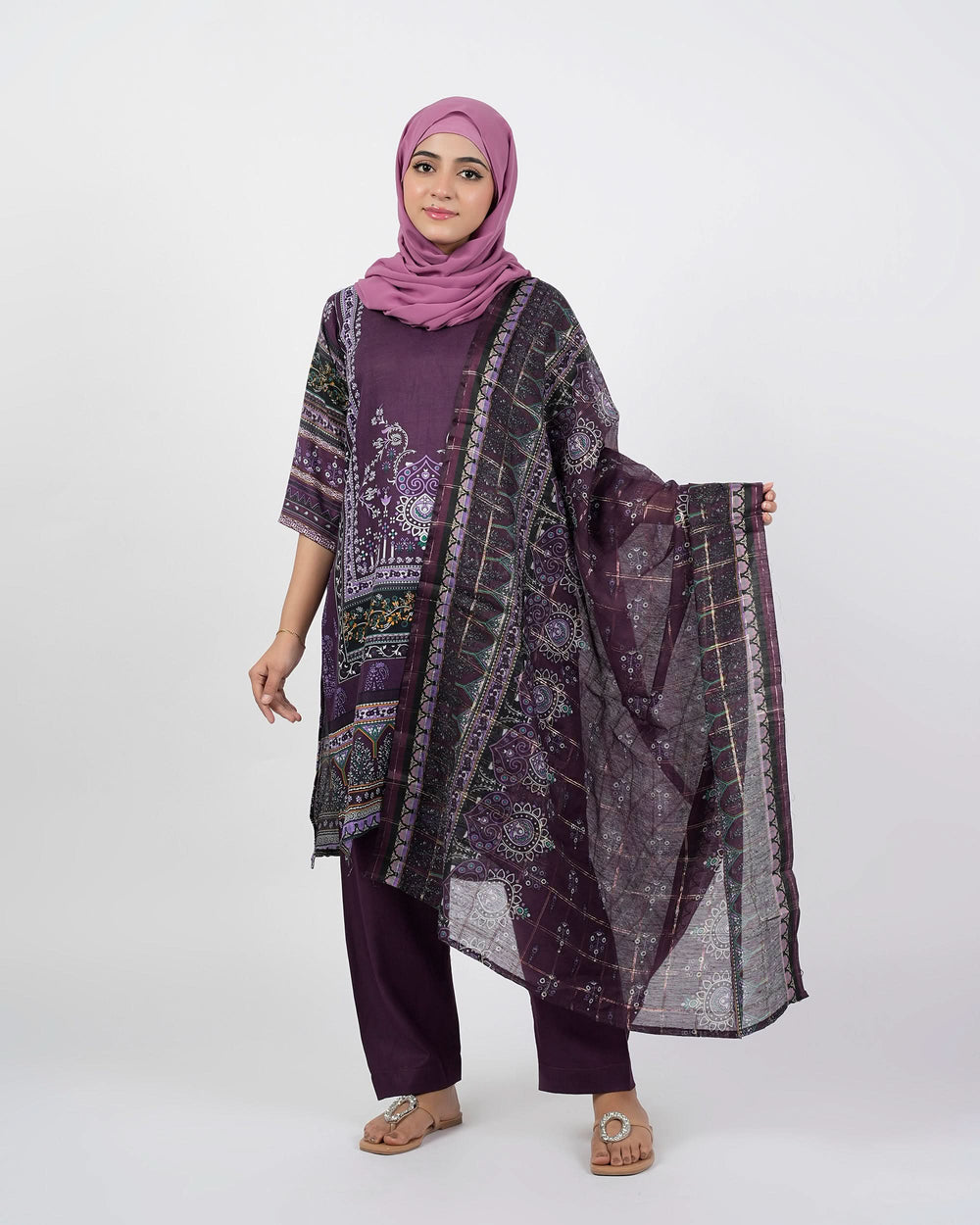 Valuable Women's Printed 3 Pcs Suit, Women Shalwar Suits, Chase Value, Chase Value