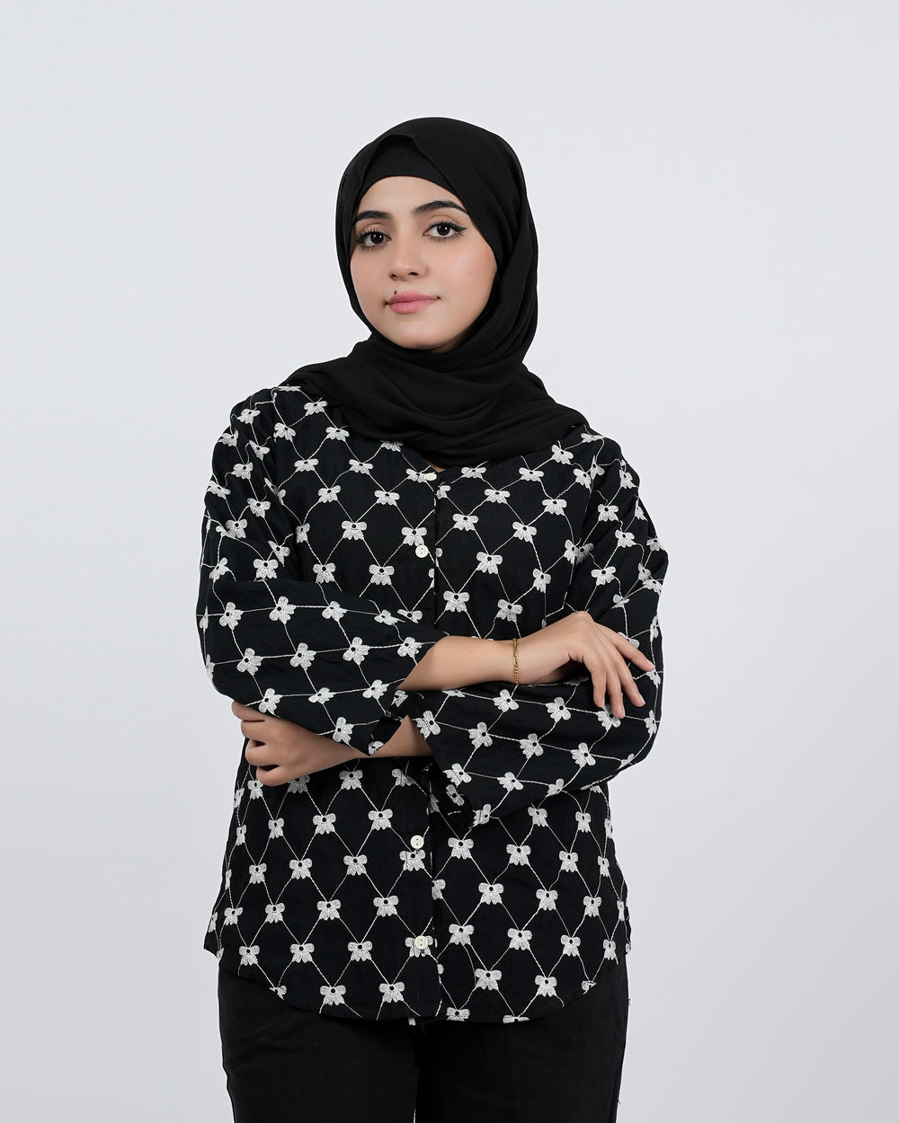 Valuables Women's Embroidered Chiffon Top, Women T-Shirts & Tops, Chase Value, Chase Value