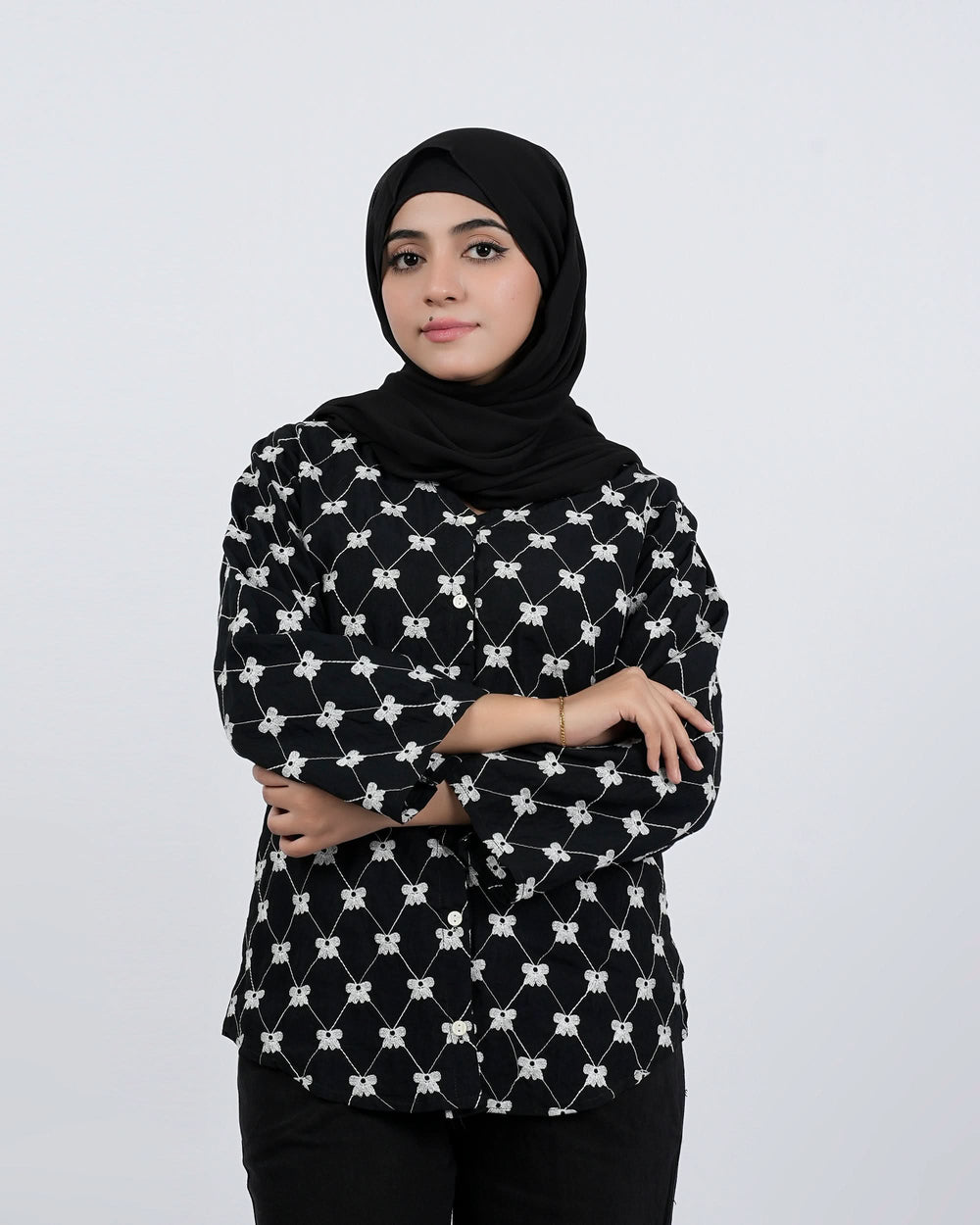Valuables Women's Embroidered Chiffon Top, Women T-Shirts & Tops, Chase Value, Chase Value