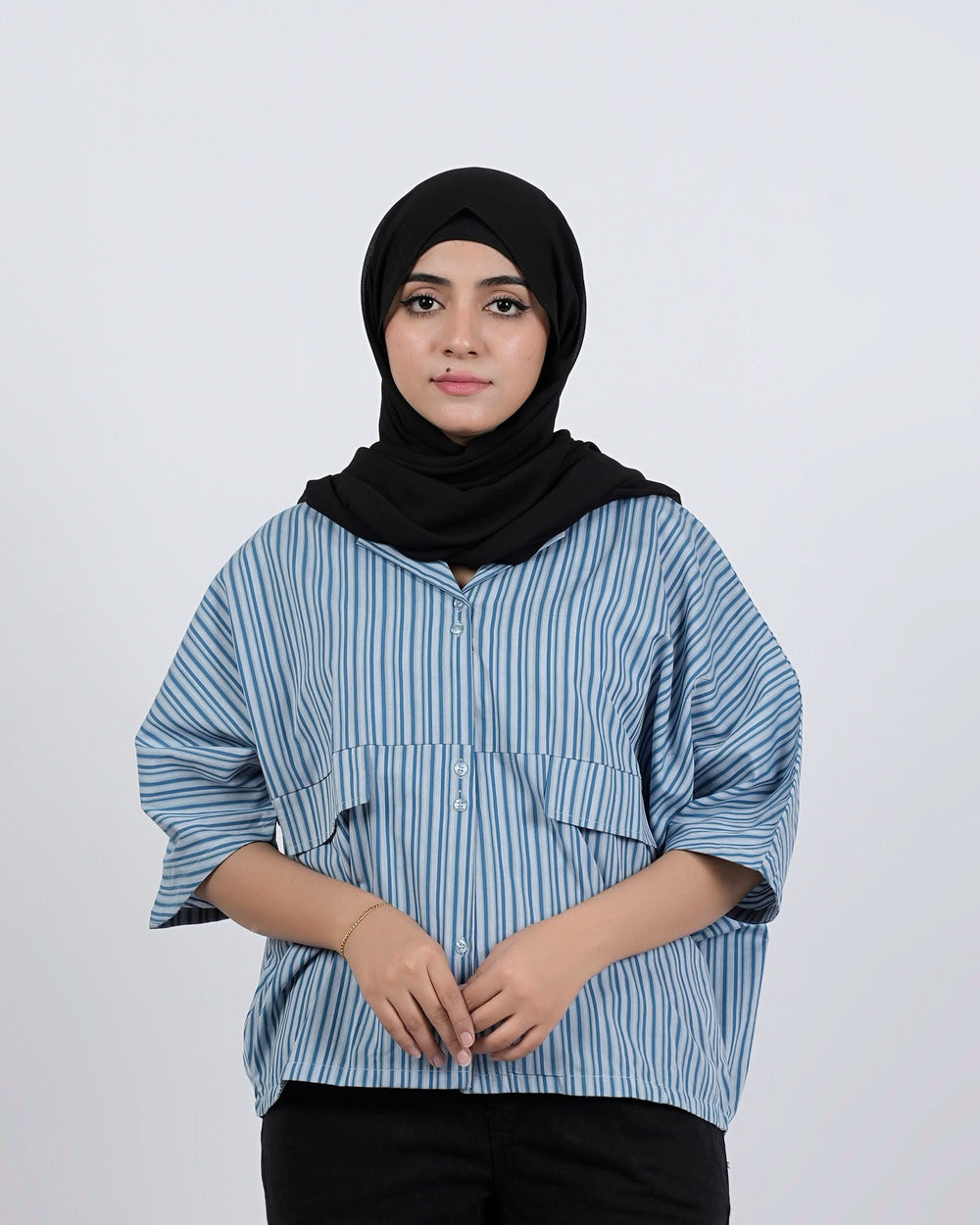 Eminent Women's Half Sleeves Stripe T-Shirt - Blue, Women T-Shirts & Tops, Eminent, Chase Value
