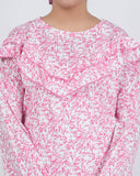 Eminent Women's Bermuda Frill Top - White & Pink, Women T-Shirts & Tops, Eminent, Chase Value