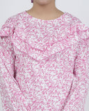 Eminent Women's Bermuda Frill Top - White & Pink, Women T-Shirts & Tops, Eminent, Chase Value
