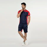 Men's Gym Wear T-Shirt With Short Track Suits - Navy Blue, Men's Track Suits, Chase Value, Chase Value