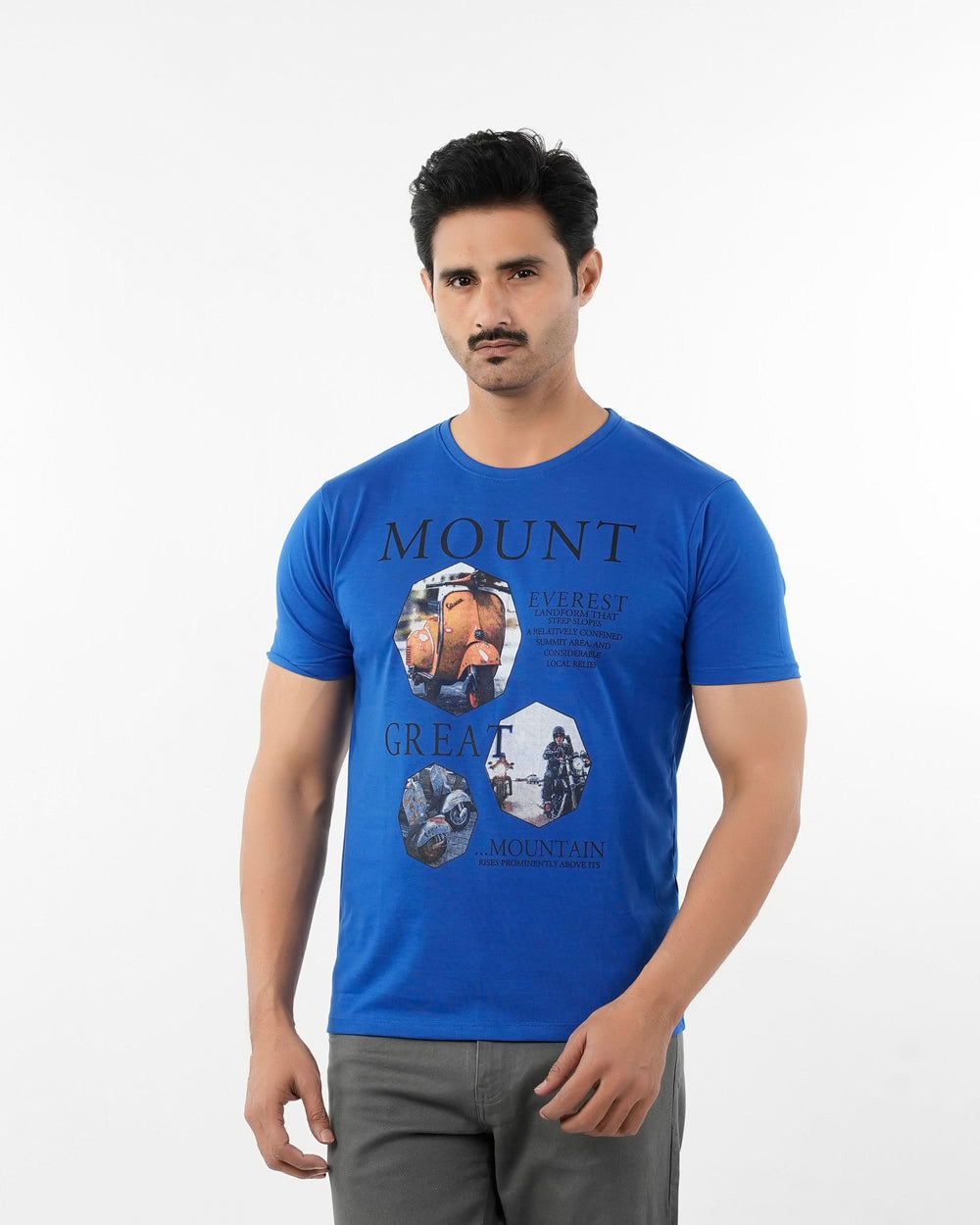 Men's Round Neck Half Sleeves T-Shirt - Royal Blue, Men's T-Shirts & Polos, Chase Value, Chase Value