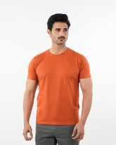 Men's Half Sleeves T-Shirt - Rust, Men's T-Shirts & Polos, Chase Value, Chase Value