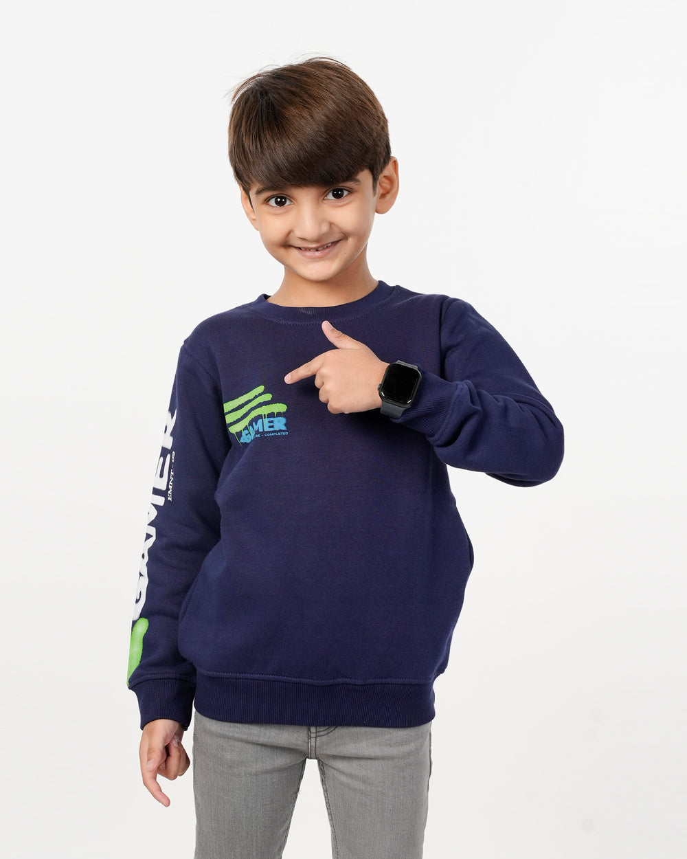 Eminent Boys Sweat Shirt - Navy Blue, Boys Hoodies & Sweat Shirts, Eminent, Chase Value