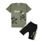 Value Boy’s Shirt & Shorts Set – Casual Summer Outfit - Olive Green, Boys Sets & Suits, Chase Value, Chase Value