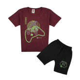 Value Boy’s Shirt & Shorts Set – Casual Summer Outfit - Maroon, Boys Sets & Suits, Chase Value, Chase Value