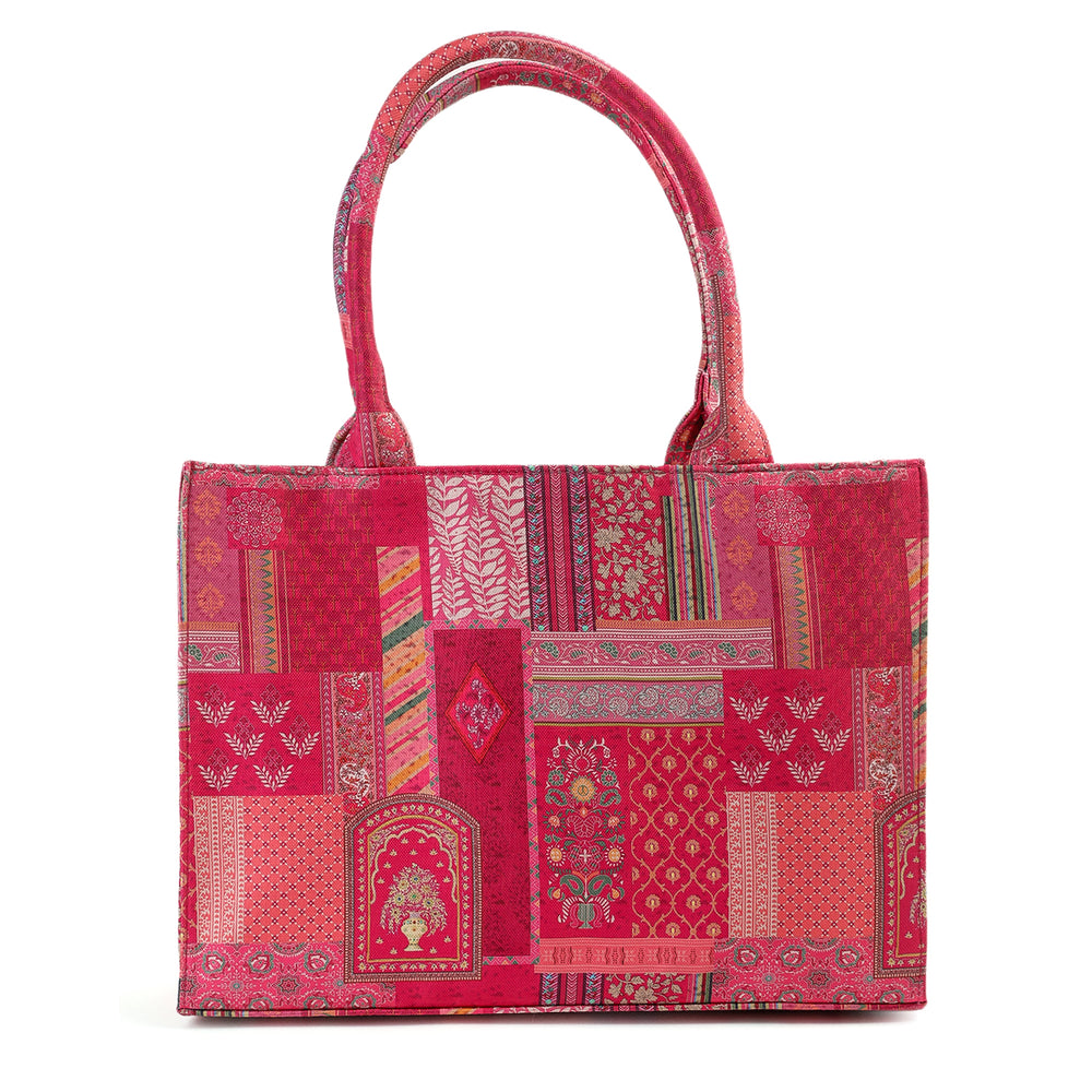 Women's Canvas Stylish Tote Bag - Pink, Women Bags, Chase Value, Chase Value