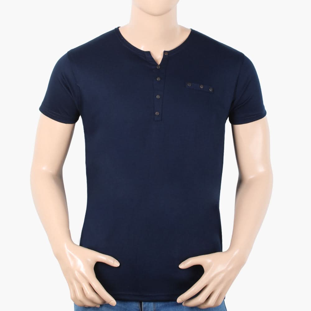 Men's Half Sleeves T-Shirt - Navy Blue, Men's T-Shirts & Polos, Chase Value, Chase Value