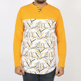 Men's Full Sleeves Round Neck T-Shirt - Mustard, Men's T-Shirts & Polos, Chase Value, Chase Value