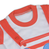 Newborn Boys Half Sleeves Romper - Orange, Newborn Boys Rompers, Chase Value, Chase Value
