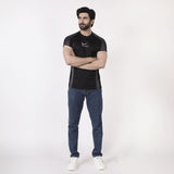 Men's Half Sleeves Round Neck T-Shirt - Black, Men's T-Shirts & Polos, Chase Value, Chase Value